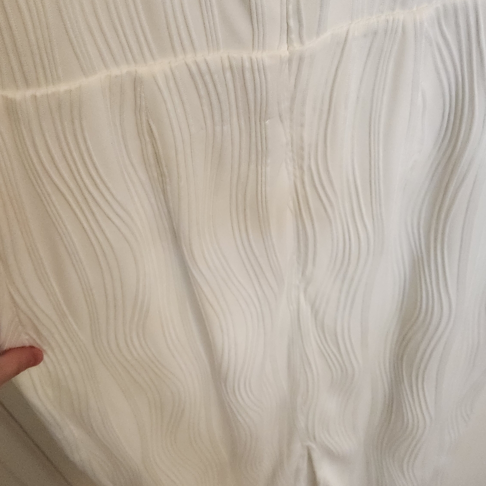 NWT RIHOAS The Water Ripple Textured White Backless Midi Dress Sz XS, S, M. - Picture 12 of 13